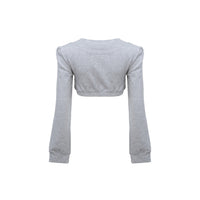 ANN ANDELMAN Grey Tube Top Sweatshirt | MADA IN CHINA