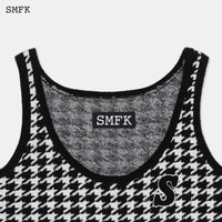 SMFK Houndstooth Knitted Undershirt Black | MADA IN CHINA