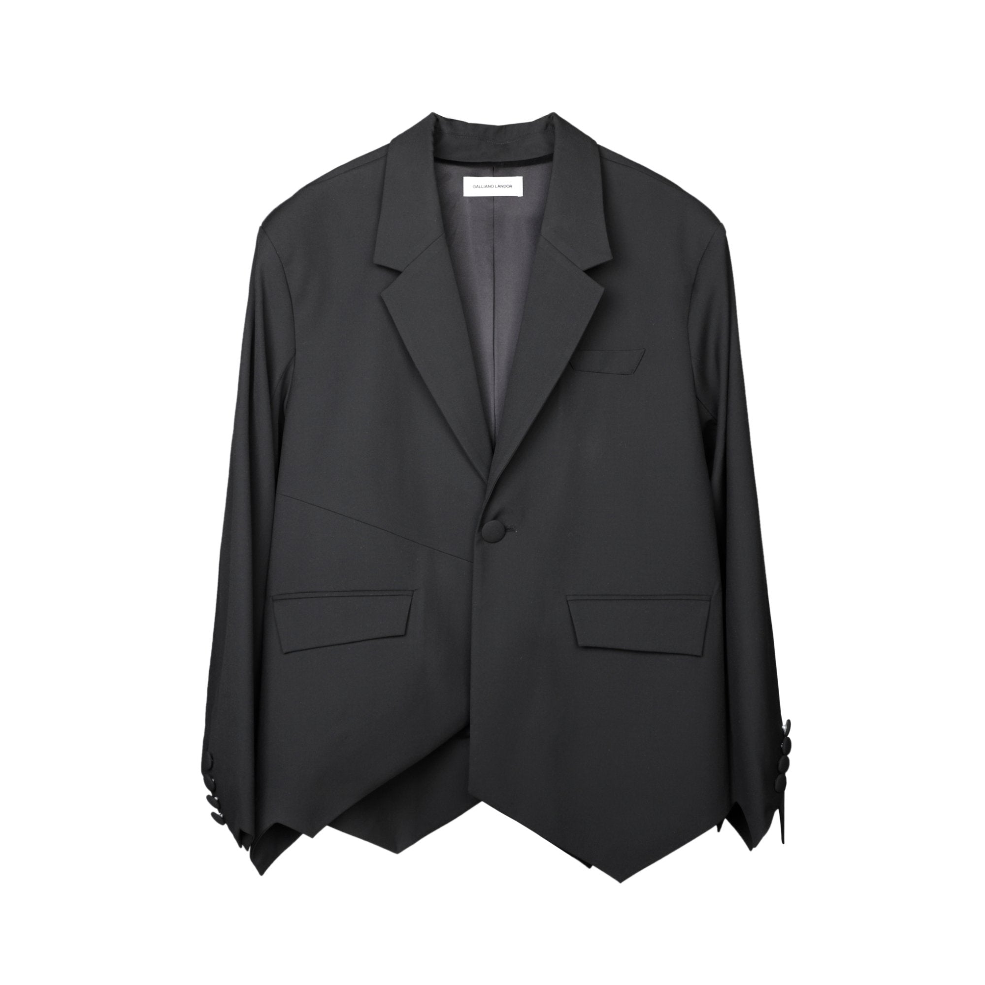 GALLIANO LANDOR Irregular Serrated Hem Suit Jacket | MADA IN CHINA