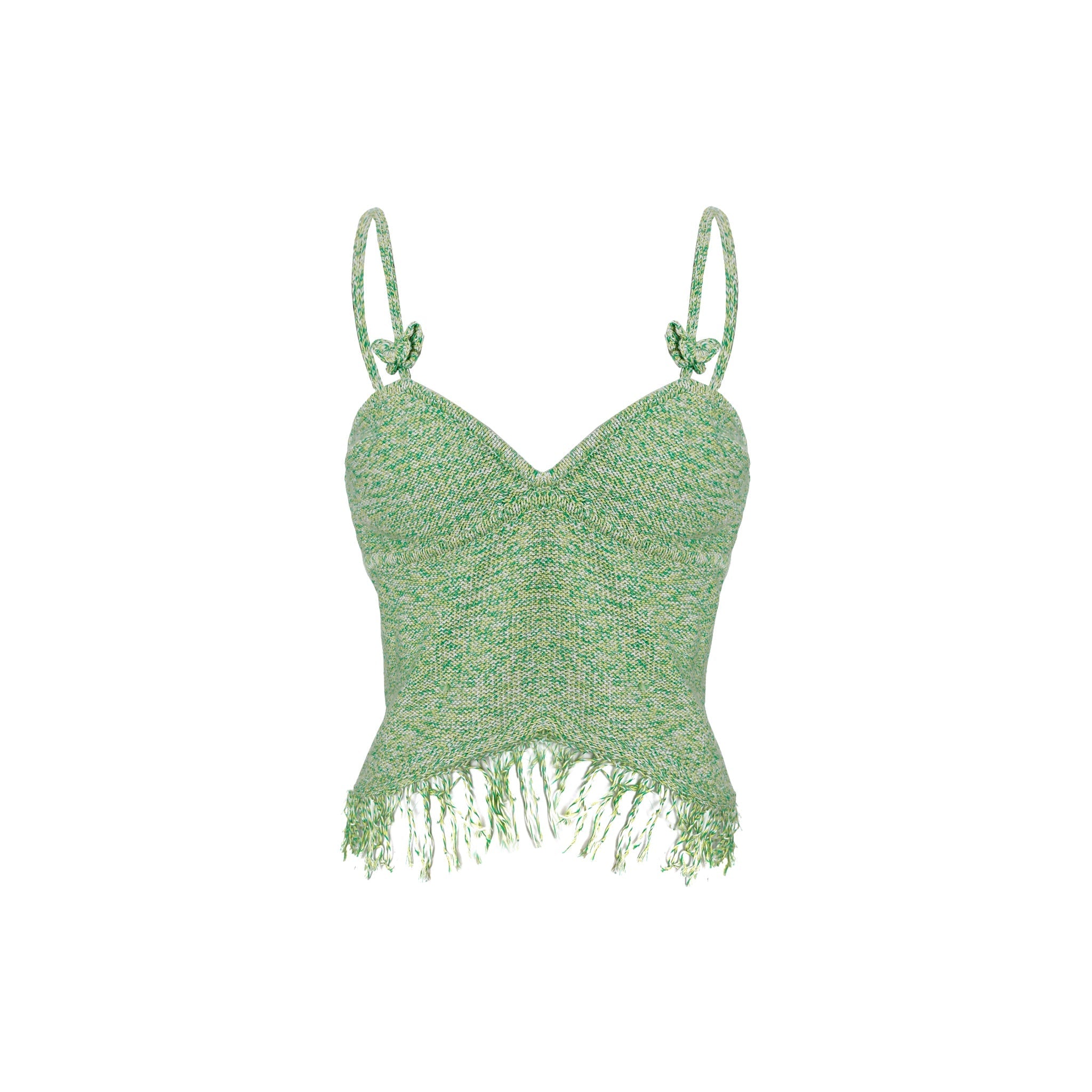 KNIT CLUB 1990™ KAI Green Floral Camisole Top | MADA IN CHINA