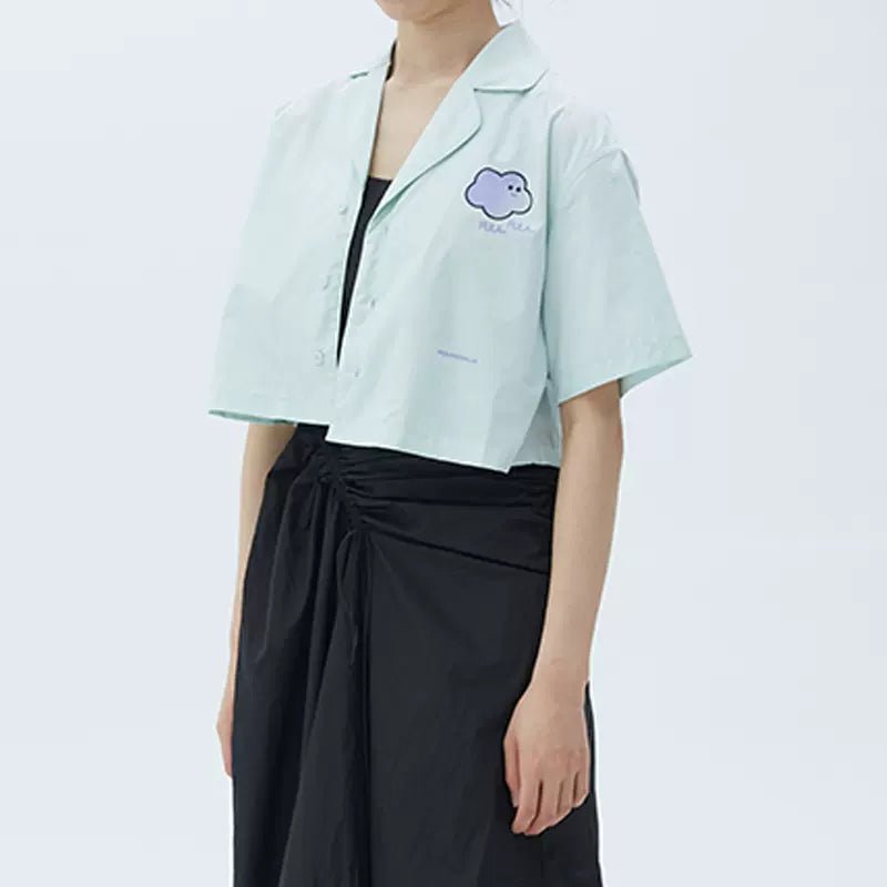 ROARINGWILD Lady Flower Collar SS Shirt | MADA IN CHINA