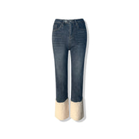 AIMME SPARROW Lambswool Paneled Fleece Jeans | MADA IN CHINA