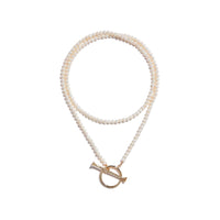 LOST IN ECHO Large OT Chain Pearl Necklace Gold | MADA IN CHINA