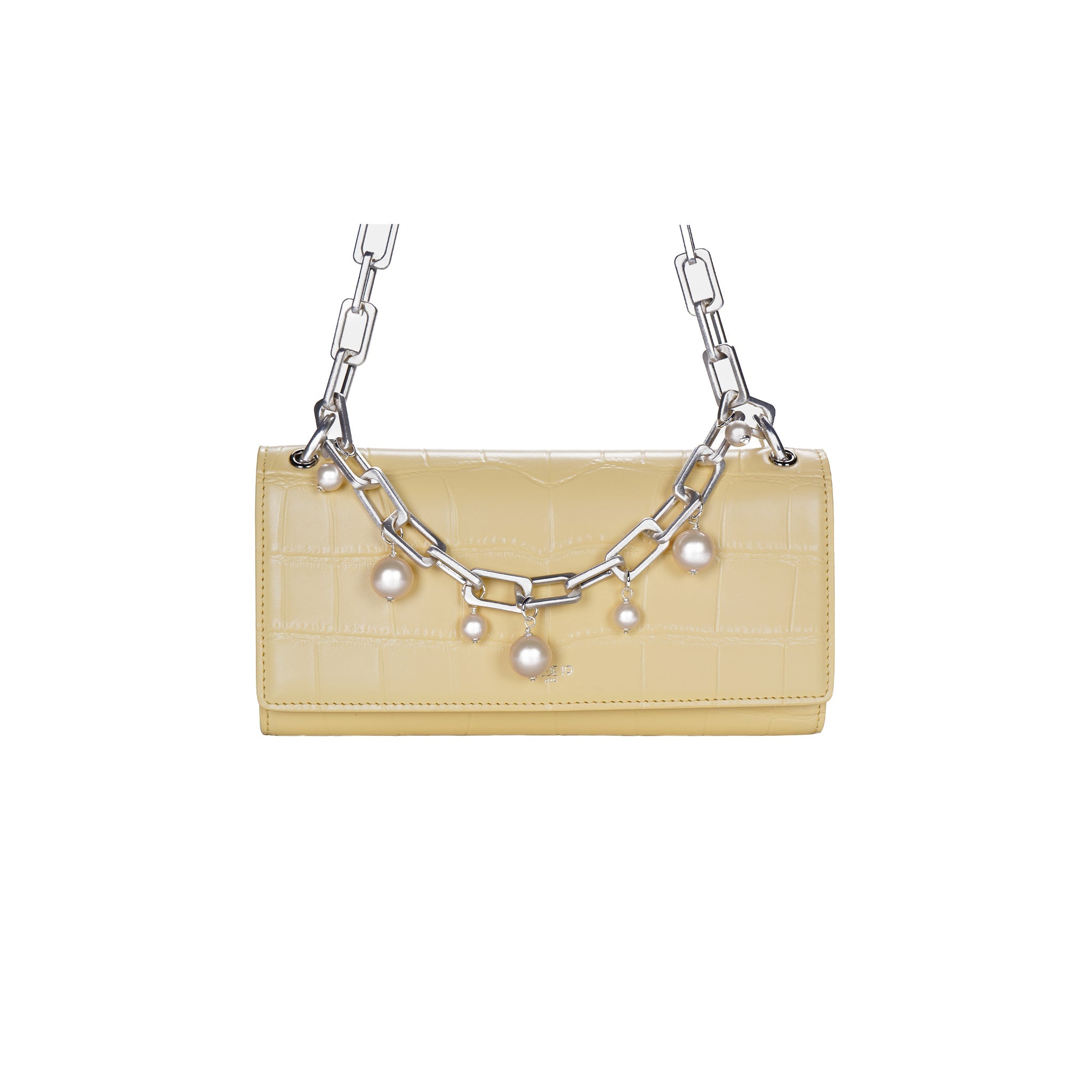 APEDE MOD Lemon Yellow Pearl Drops Wallet on A Chain | MADA IN CHINA
