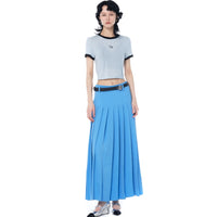 ICE DUST Light Blue Contrast Cropped T-Shirt | MADA IN CHINA