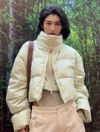 Alexia Sandra Light Blue Double Layer Down Jacket | MADA IN CHINA