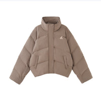 AIN'T SHY Light Brown High Collar Jacket | MADA IN CHINA