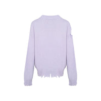 ANN ANDELMAN Light Purple Three-Dimensional Logo Sweater | MADA IN CHINA