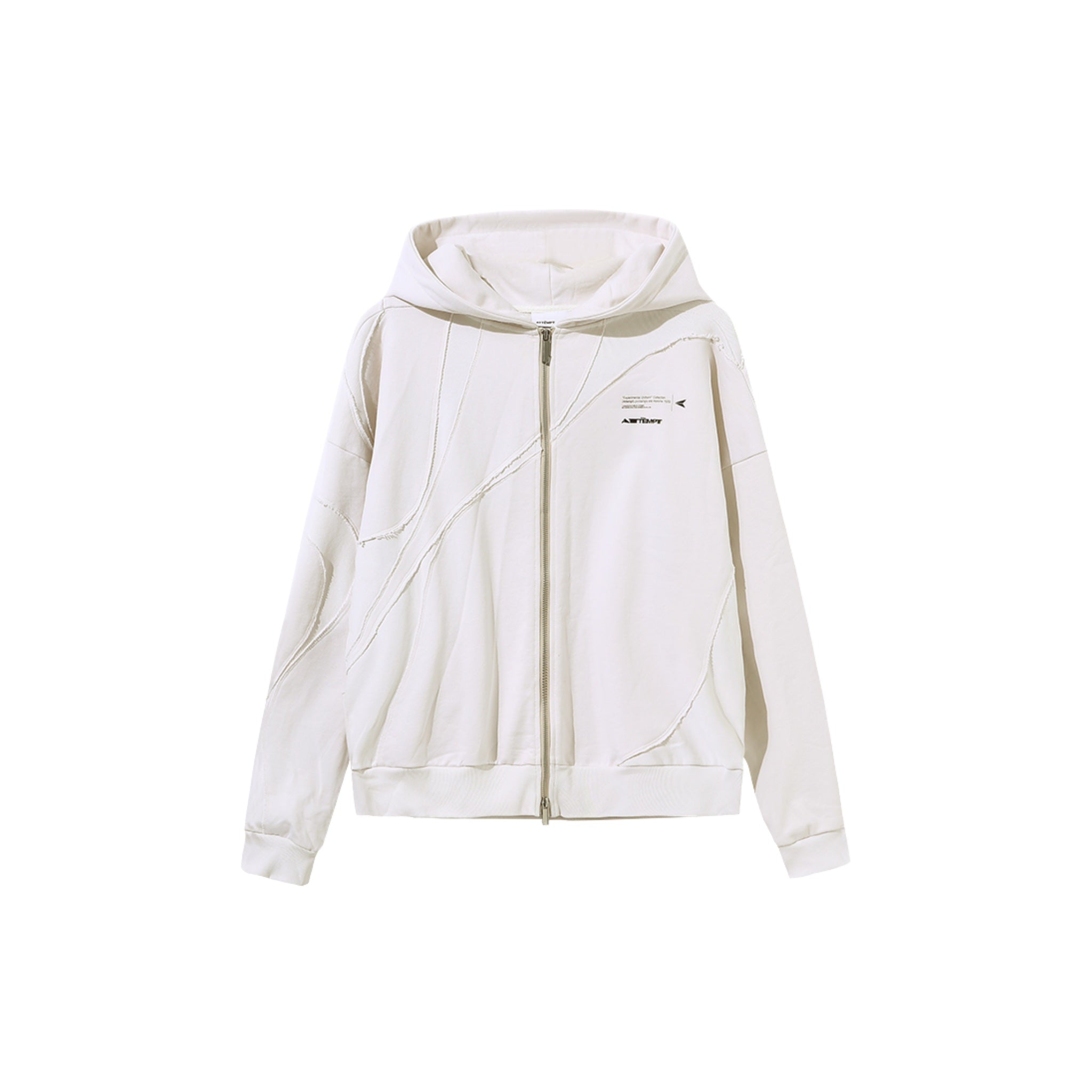 ATTEMPT Lime White Basic Logo Print Hoodie | MADA IN CHINA