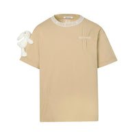 13 DE MARZO Limited Arm-holding Doll T-shirt Apricot | MADA IN CHINA