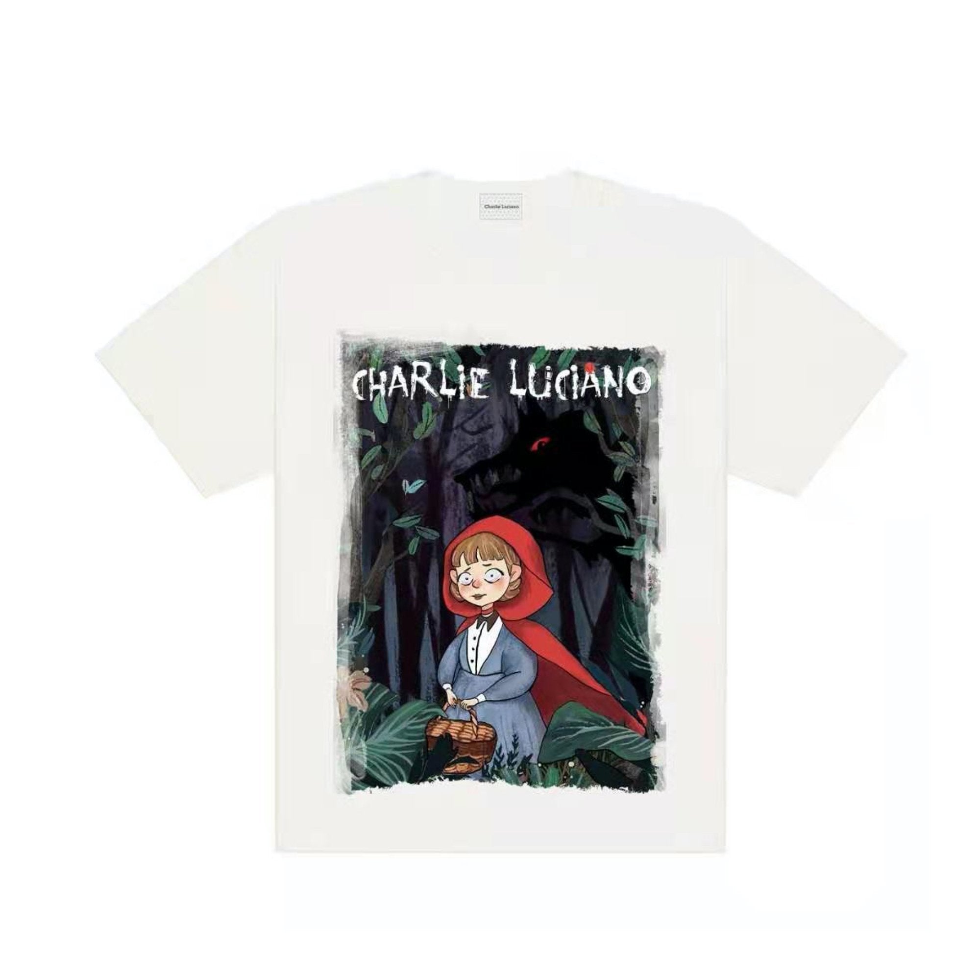 CHARLIE LUCIANO Little Red Riding Hood Print Tee White | MADA IN CHINA