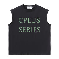 CPLUS SERIES Logo Print Sleeveless Oversize Top | MADA IN CHINA