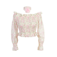 THREE QUARTERS Long Sleeve Floral Top | MADA IN CHINA