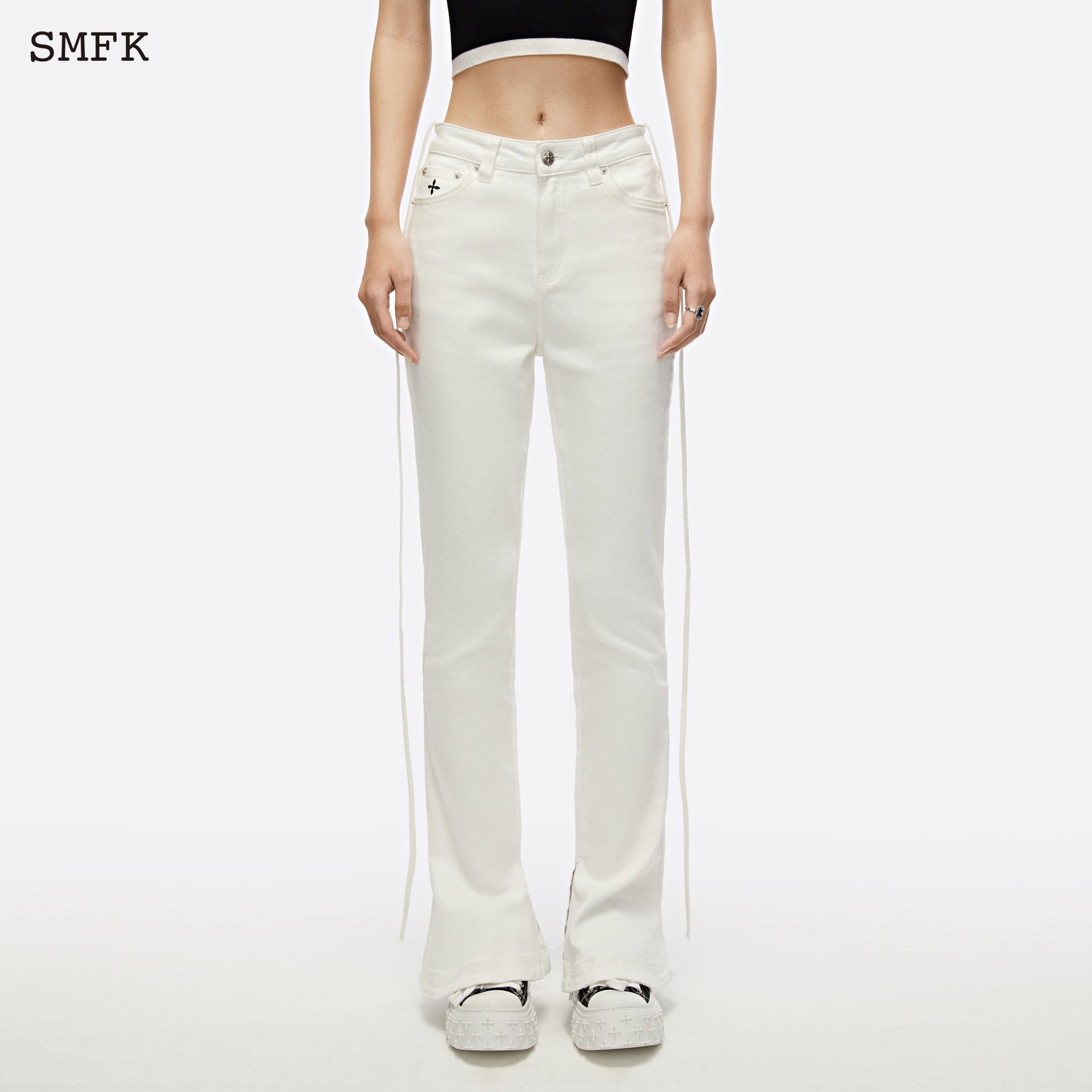 SMFK Mermaid Skinny Jeans Sky White | MADA IN CHINA