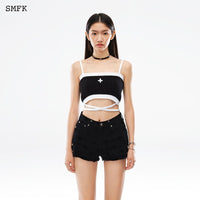 SMFK Mermaid Vintage Knitted Camisole Black | MADA IN CHINA