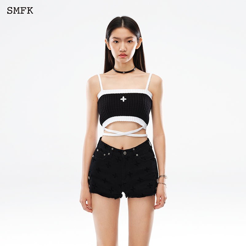 SMFK Mermaid Vintage Knitted Camisole Black | MADA IN CHINA
