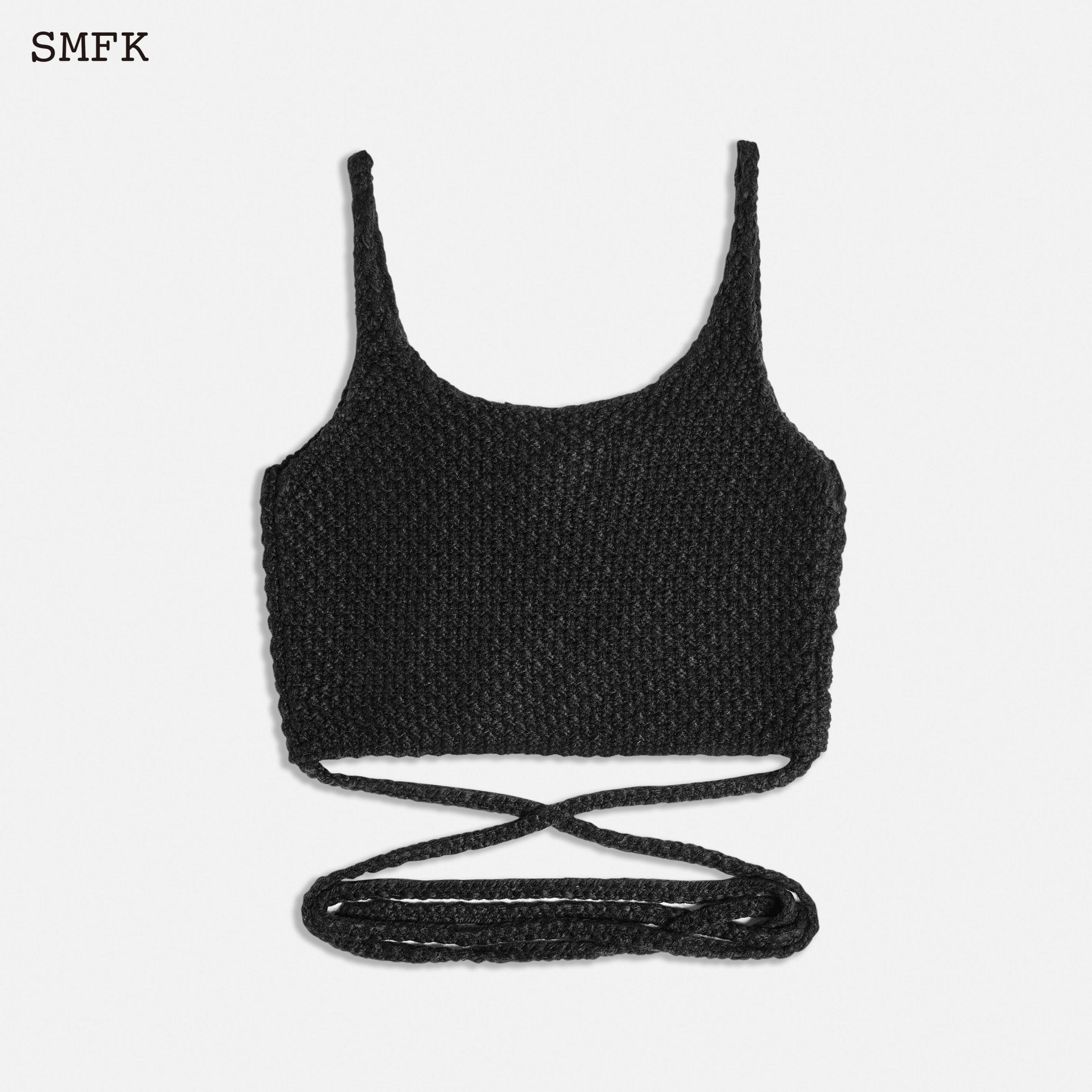 SMFK Mermaid Wool Knit Vest Midnight Black | MADA IN CHINA