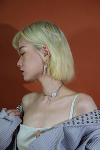 LOST IN ECHO Meta Baroque Pearl Necklace Silver | MADA IN CHINA
