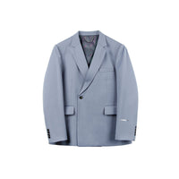 Unawares Metal Chain Classic Double Breasted Suit Blue | MADA IN CHINA