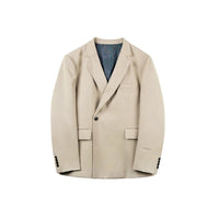Unawares Metal Chain Classic Double Breasted Suit Khaki | MADA IN CHINA