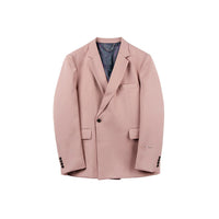 Unawares Metal Chain Classic Double Breasted Suit Pink | MADA IN CHINA