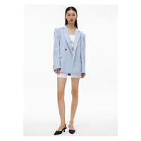 Unawares Metal Chain Classic Double Breasted Suit Sky Blue | MADA IN CHINA