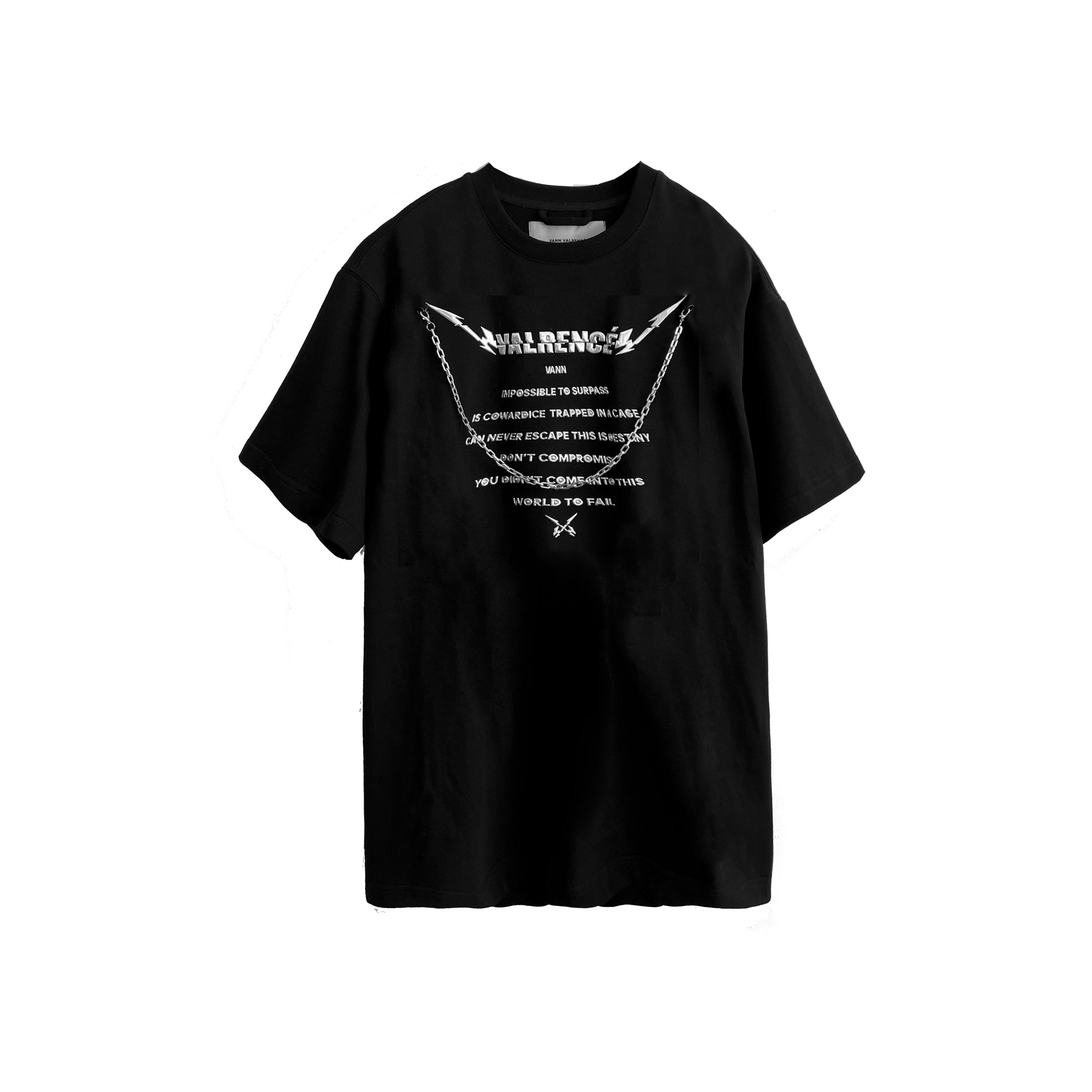 VANN VALRENCÉ Metal Chain Short Sleeve T-shirt | MADA IN CHINA