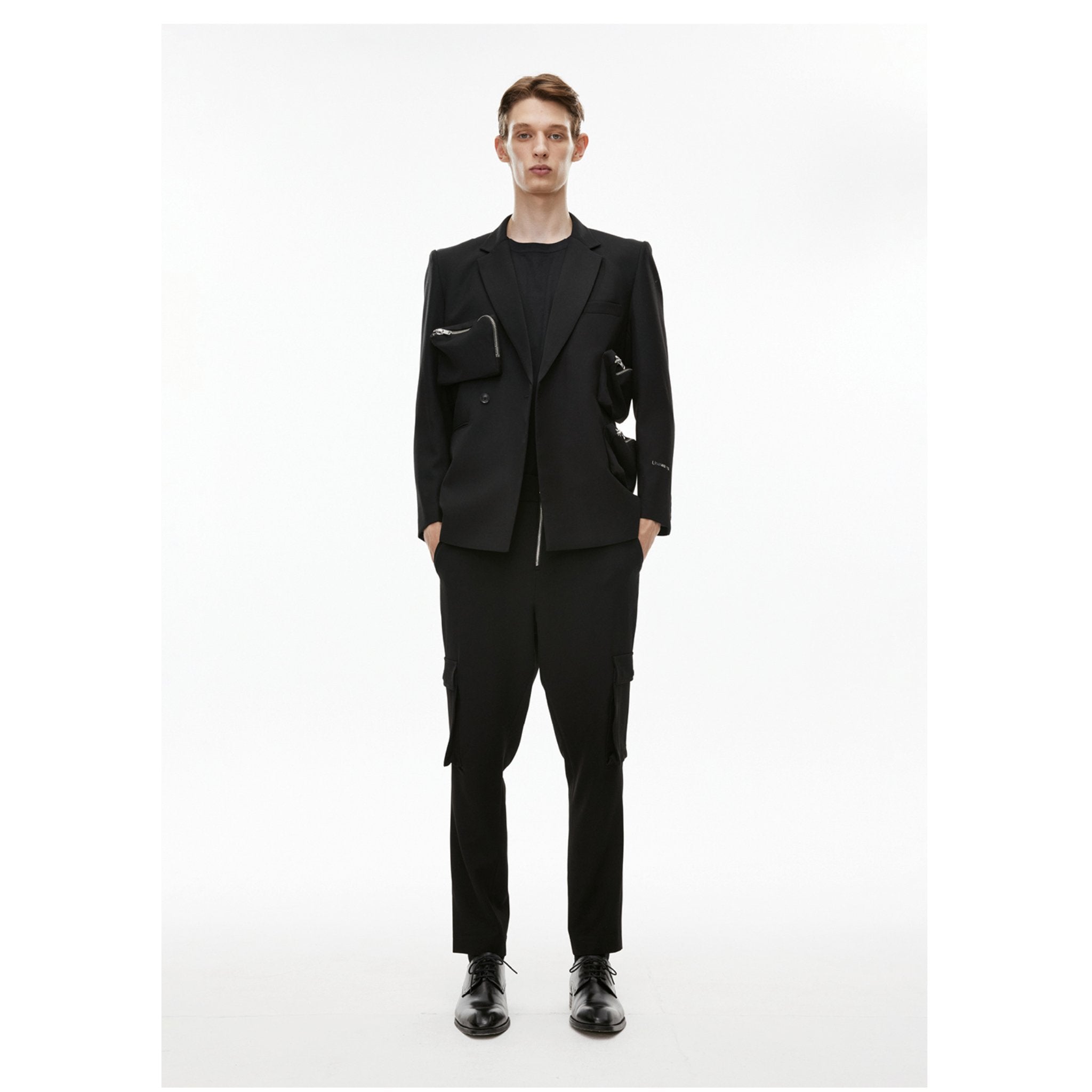 Unawares Military Multi-Pocket Double Breasted Suit Black | MADA IN CHINA