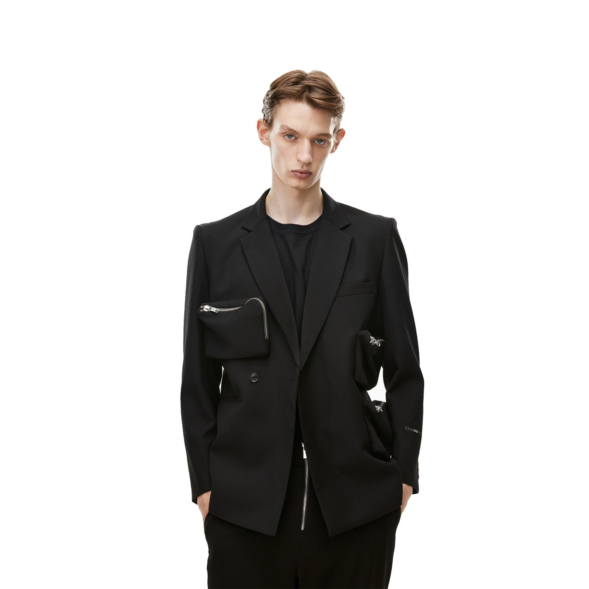 Unawares Military Multi-Pocket Double Breasted Suit Black | MADA IN CHINA