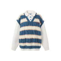 13 DE MARZO Mohair Stripe Sweater Allure | MADA IN CHINA