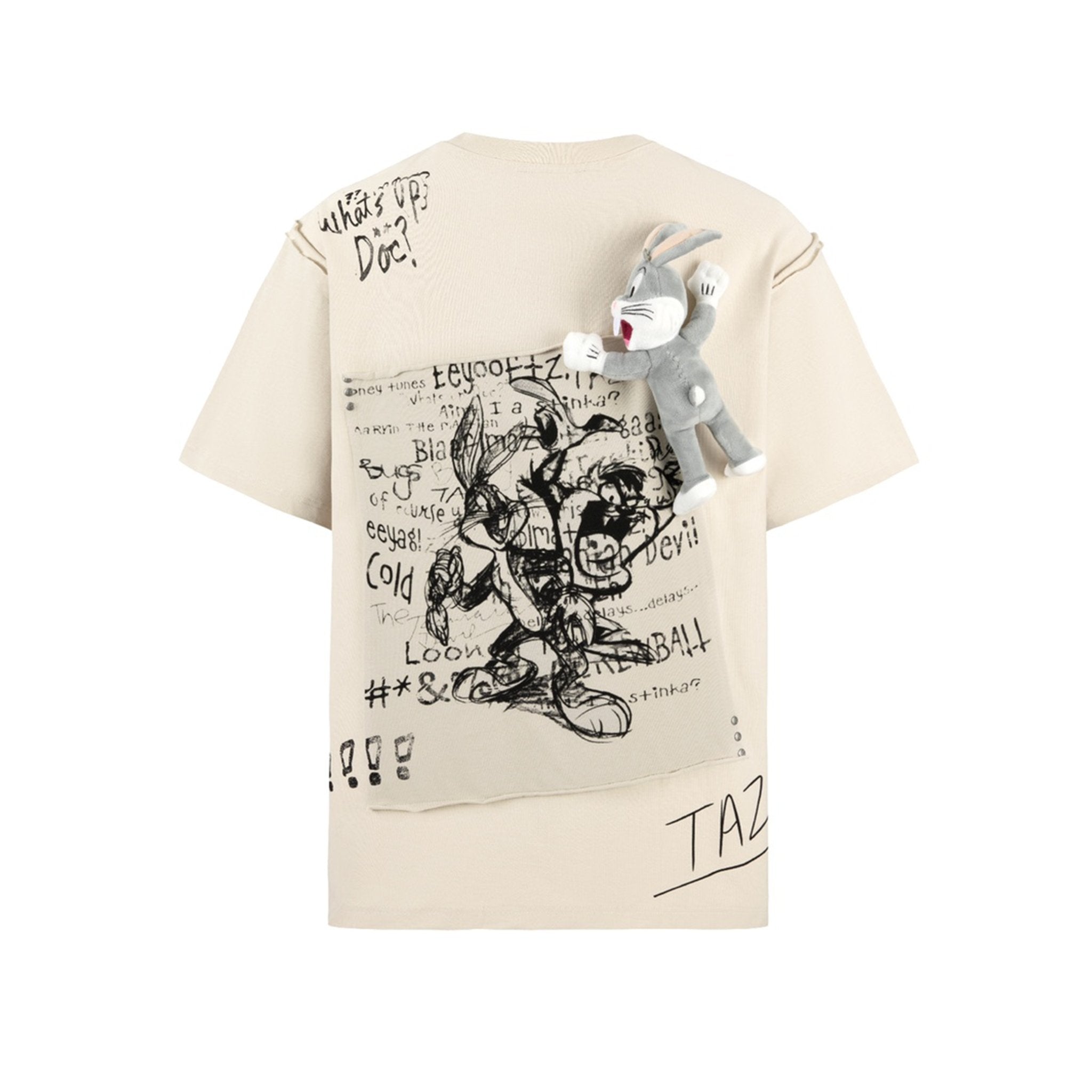 13DE MARZO Moonbeam Bugs Bunny Sketch T-Shirt | MADA IN CHINA