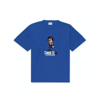 CHARLIE LUCIANO Mosaic Pinocchio Print T-Shirt Blue | MADA IN CHINA