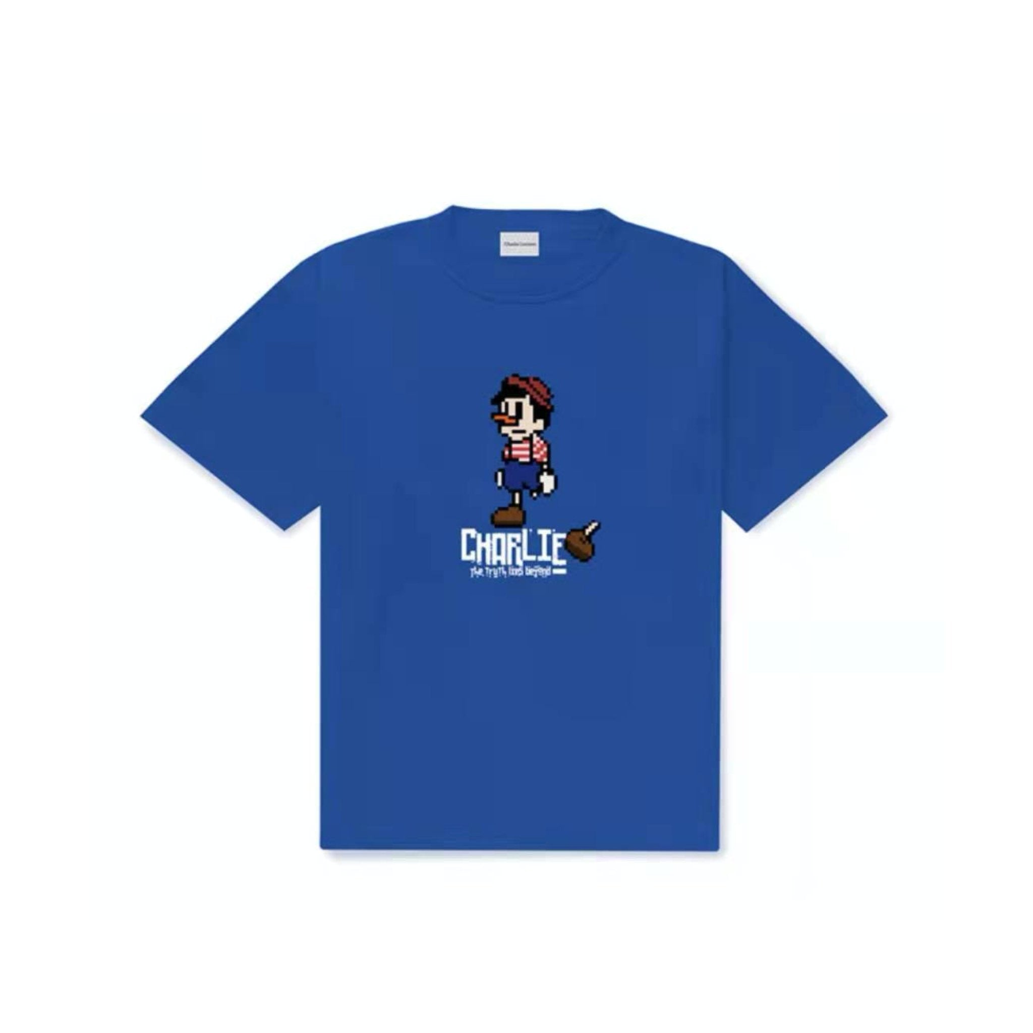 CHARLIE LUCIANO Mosaic Pinocchio Print T-Shirt Blue | MADA IN CHINA