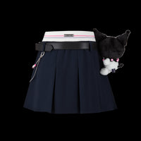 13DE MARZO Navy Blue Kuromi Logo Chain Belt Skirt | MADA IN CHINA