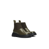 LOST IN ECHO Ocher Brown Leather Ankle Boots | MADA IN CHINA