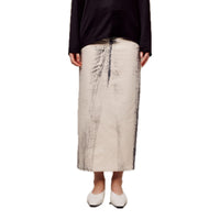 ilEWUOY Off-set Printed Denim Long Skirt | MADA IN CHINA