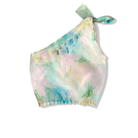 AIMME SPARROW Off-The-Shoulder Floral Chiffon Top | MADA IN CHINA