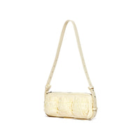 LOST IN ECHO Off-white Flower Bud Pleated Cross-body Mobile Phone Bag | MADA IN CHINA