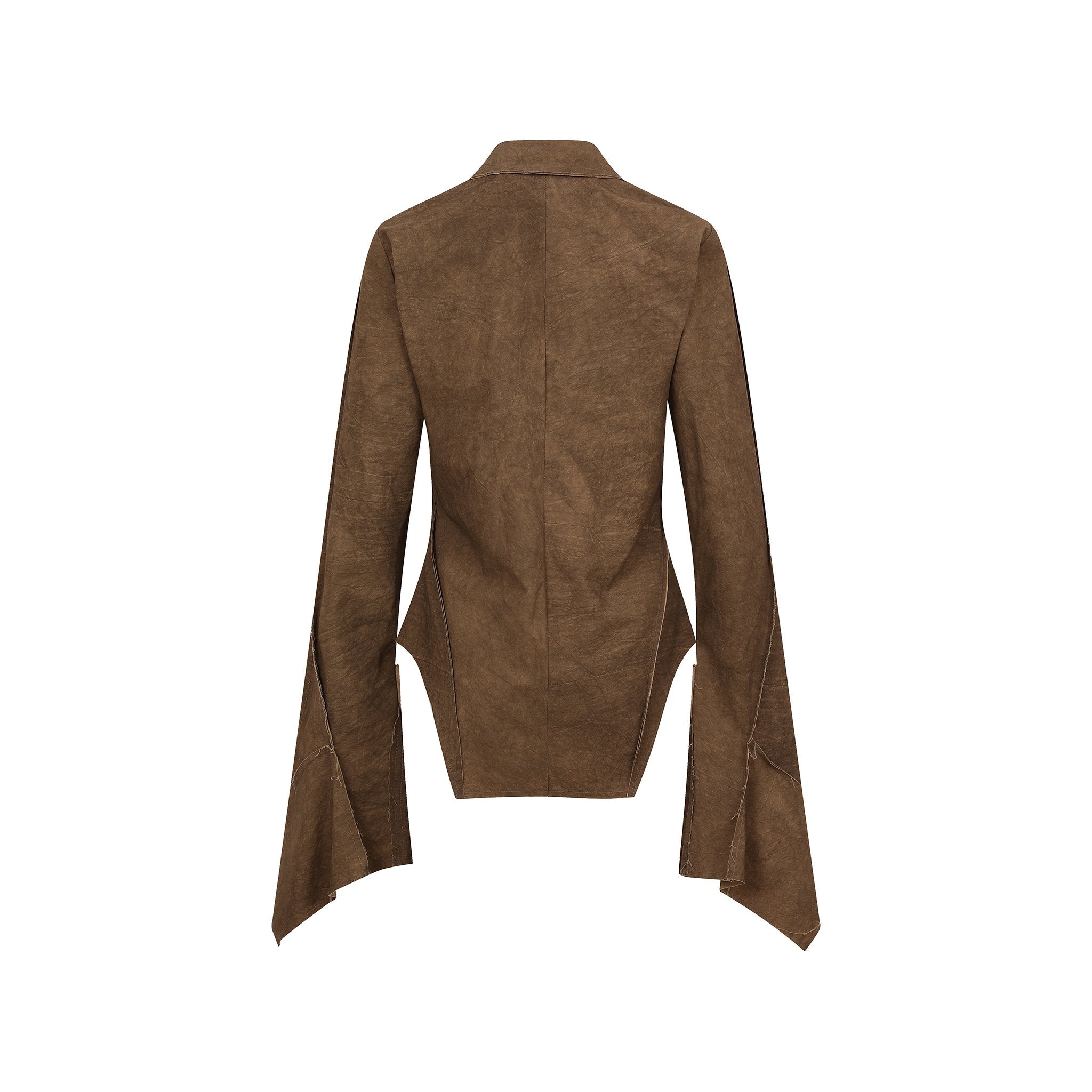 ELYWOOD Olive Double Layers Collar Shirt | MADA IN CHINA