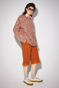 MEDIUM WELL Orange Collared Colorblock Sweater | MADA IN CHINA