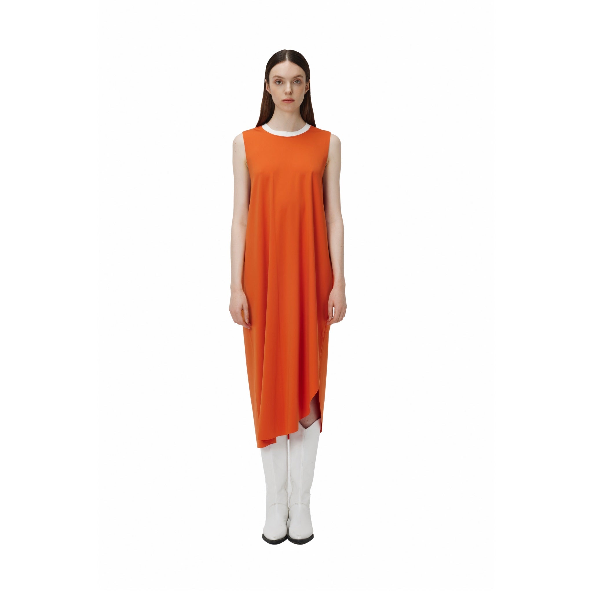 MEDIUM WELL Orange Sleeveless Dress | MADA IN CHINA