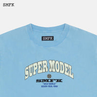 SMFK Oversized Super Model Blue T-shirt | MADA IN CHINA