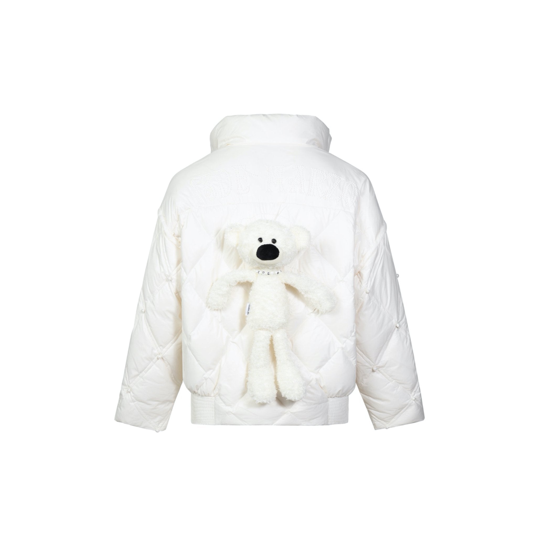 13 DE MARZO Palda Bear Pearl Down Jacket White | MADA IN CHINA