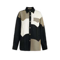 GARCON BY GARCON Patched Pleated Shirt Jacket | MADA IN CHINA