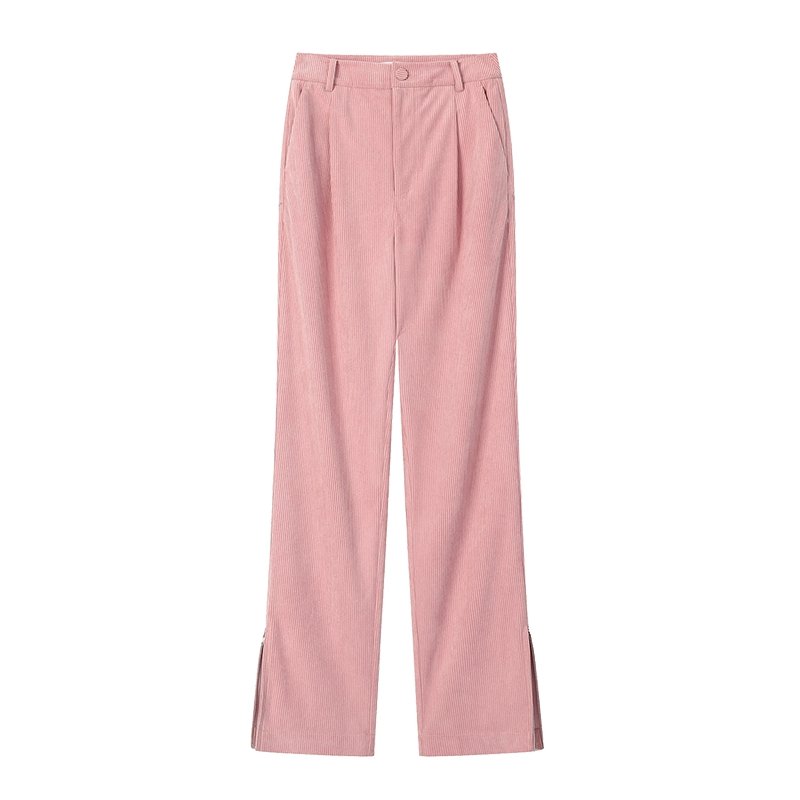 SOMESOWE Peachy Pink Straight Pants | MADA IN CHINA