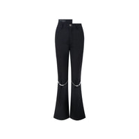13 DE MARZO Pearl Chain Suit Pants Black | MADA IN CHINA