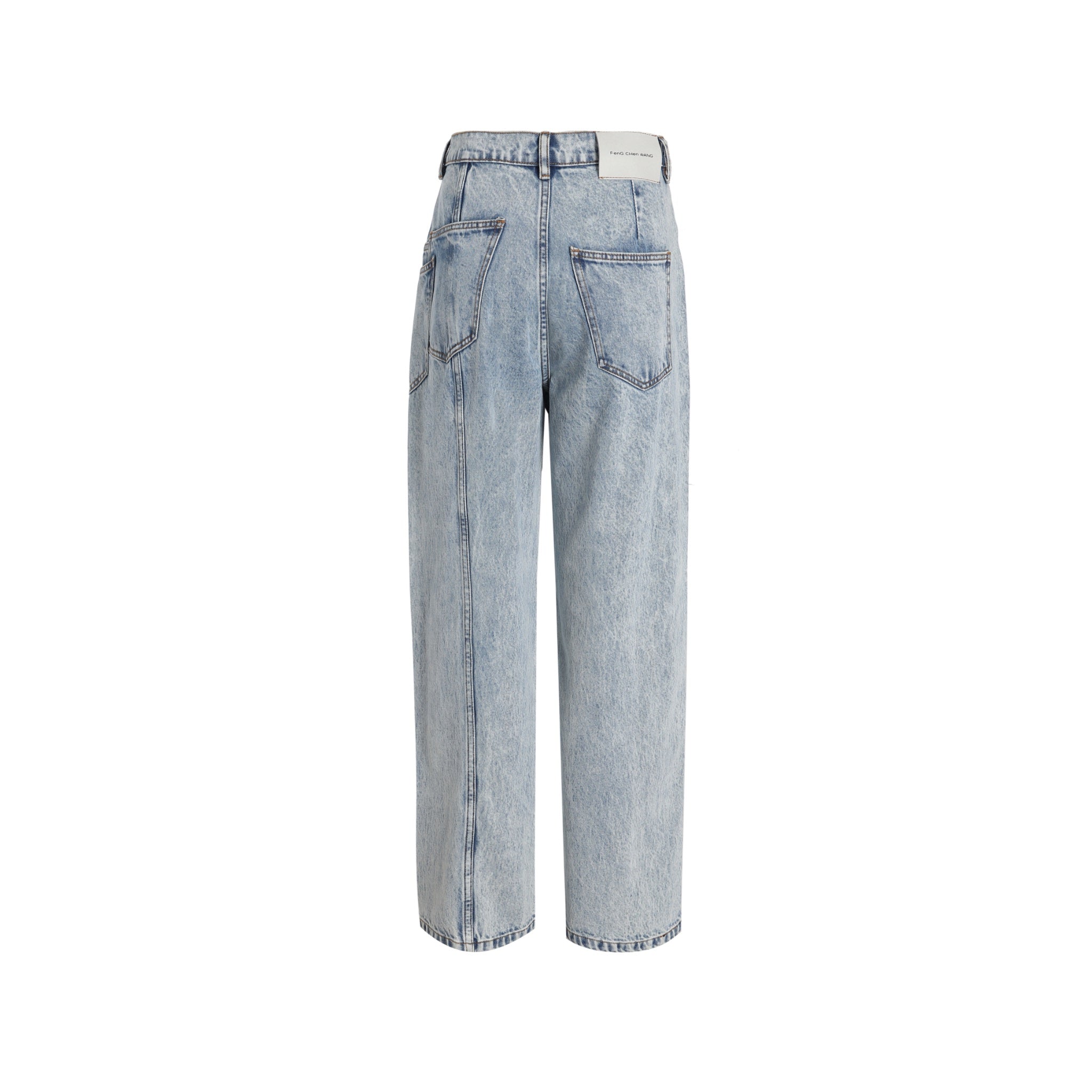 FENGCHEN WANG Phoenix Embroidery Panelled Jeans | MADA IN CHINA