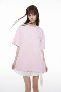 ANN ANDELMAN Pink 520 Limited OS Short Tee | MADA IN CHINA