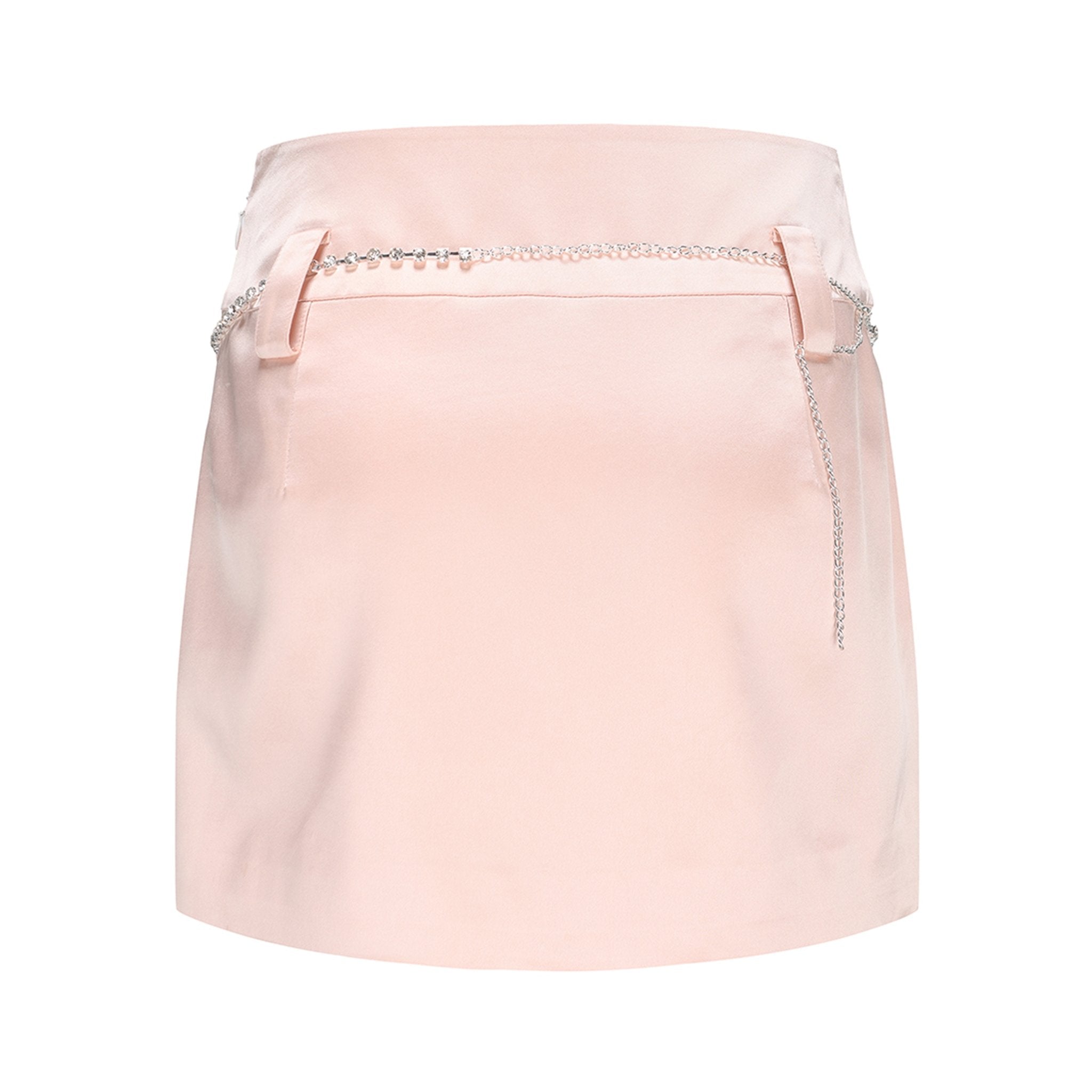 ARTE PURA Pink Acetate Chain Wrap Skirt | MADA IN CHINA