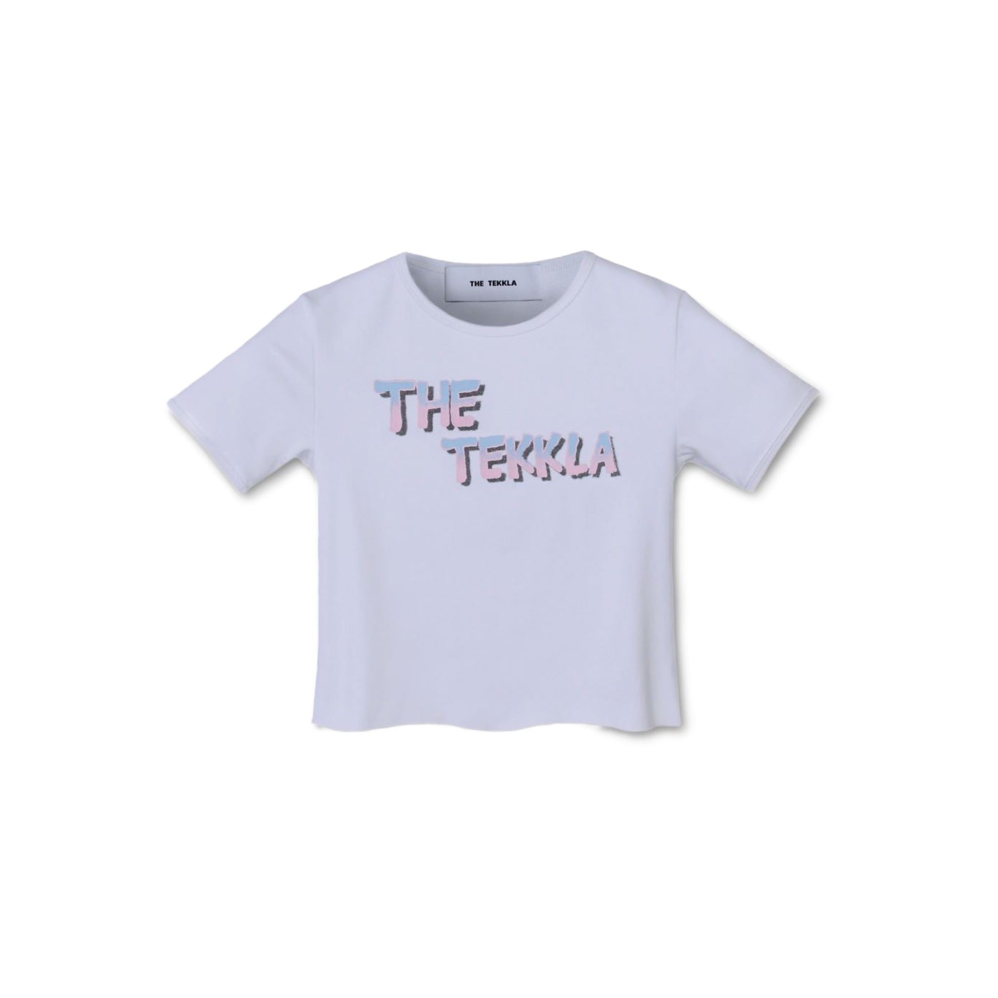 THE TEKKLA Pink And Blue Gradient Logo Short T-shirt | MADA IN CHINA